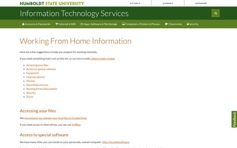 Working From Home Information | Information Technology ...