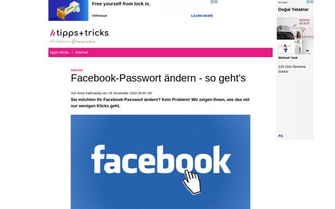 Facebook-Passwort ändern - so geht's - Heise