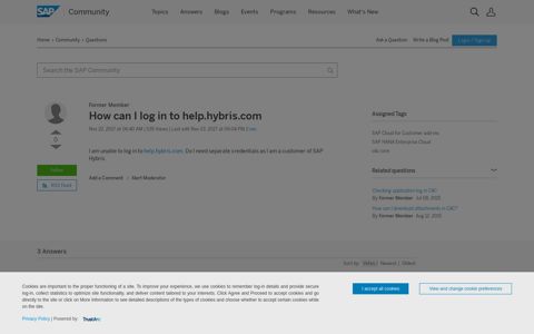 How can I log in to help.hybris.com - SAP Q&A