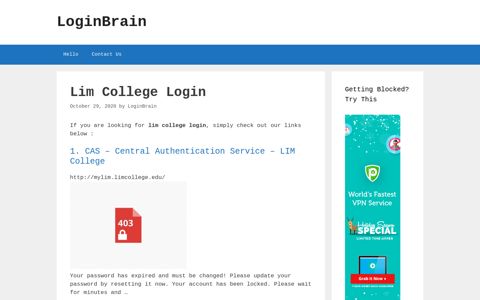 Lim College - Cas Â€“ Central Authentication Service - Lim ...