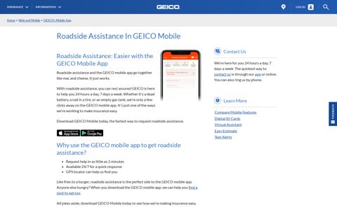 Roadside Assistance In GEICO Mobile | GEICO