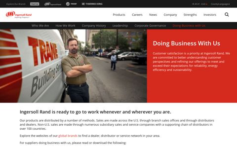 Doing Business with Us - Ingersoll Rand