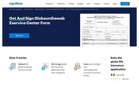 Globeontheweb Eservice Center - Fill Out and Sign Printable ...