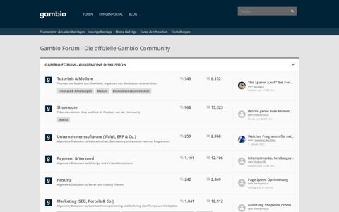 Gambio Forum - Die offizielle Gambio Community
