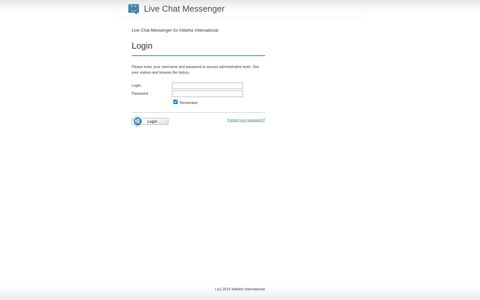 Login - Live Chat Messenger