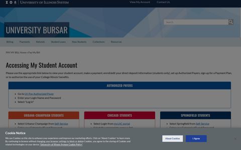 Accessing My Student Account - University Bursar