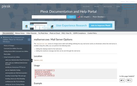 mailserver.exe: Mail Server Options | Plesk Obsidian ...