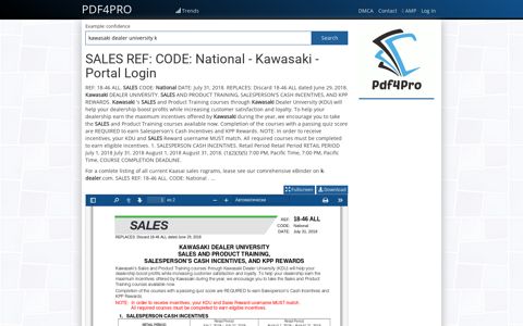 SALES REF: CODE: National - Kawasaki - Portal Login / sales ...