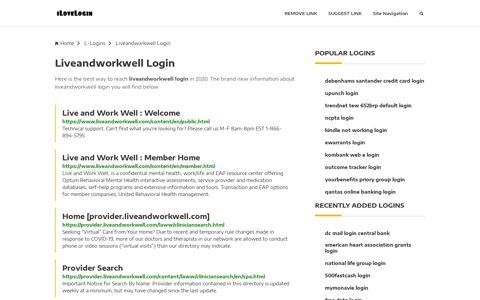 Liveandworkwell Login ❤️ One Click Access - iLoveLogin