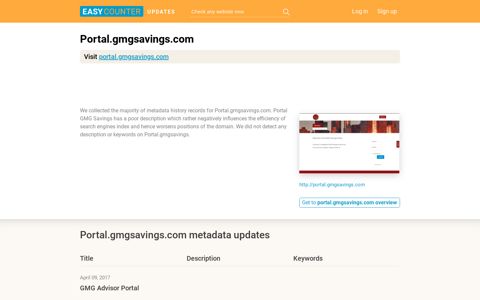 Portal GMG Savings (Portal.gmgsavings.com) - GMG Advisor ...