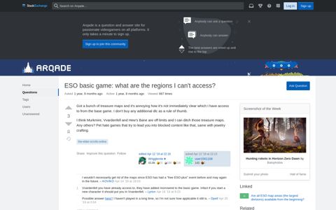 ESO basic game: what are the regions I can't access? - Arqade