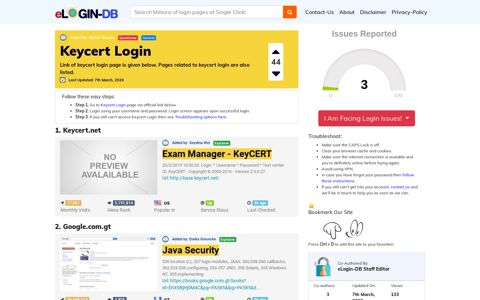 Keycert Login - A database full of login pages from all over the ...