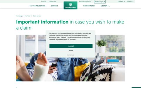 Online claim service - HanseMerkur Travel Insurance