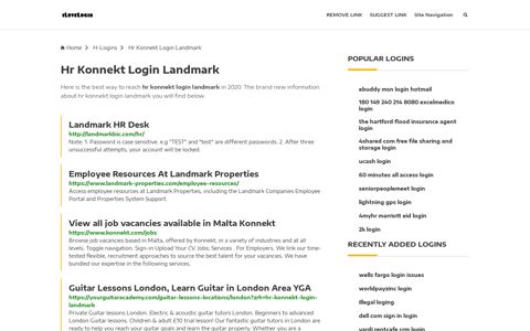 Hr Konnekt Login Landmark ❤️ One Click Access - iLoveLogin