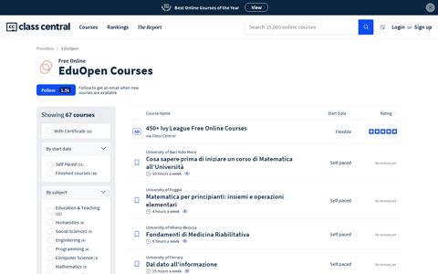60+ EduOpen Courses [2020] | Learn Online for Free | Class ...