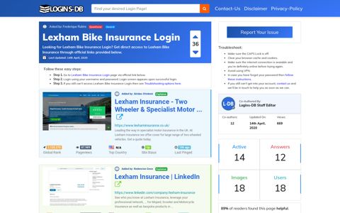 Lexham Bike Insurance Login - Logins-DB