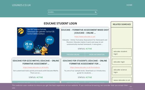 educake student login - General Information about Login