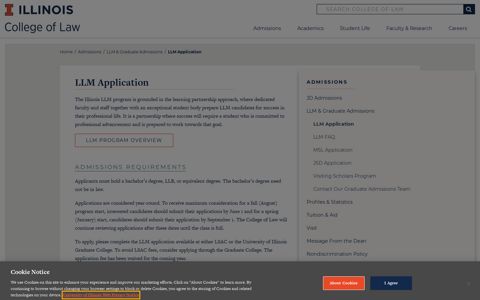 LLM Application – University of Illinois College of Law