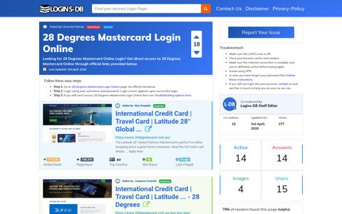 28 Degrees Mastercard Login Online - Logins-DB