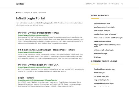 Infiniti Login Portal ❤️ One Click Access - iLoveLogin