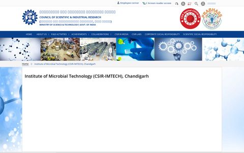 Institute of Microbial Technology (CSIR-IMTECH), Chandigarh ...
