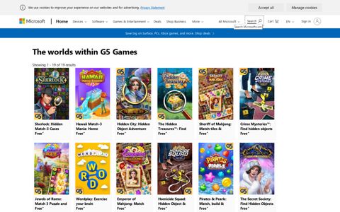 The worlds within G5 Games - Microsoft Store