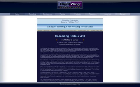 Cascading Portals v2 for FileMaker - NightWing Enterprises
