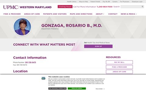 Gonzaga, Rosario B., M.D. | UPMC Western Maryland