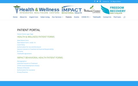Patient portal, forms. Health and Wellness Integrated ...