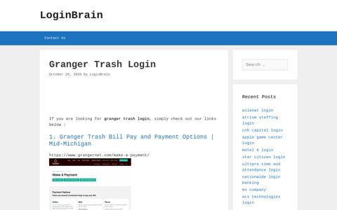 granger trash login - LoginBrain