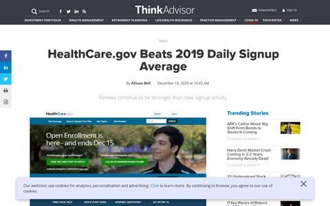 HealthCare.gov Beats 2019 Daily Signup Average ...