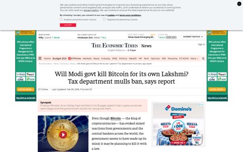 Will Modi govt kill Bitcoin for its own Lakshmi? Tax department ...