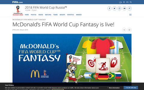 McDonald's FIFA World Cup Fantasy is live! - FIFA.com