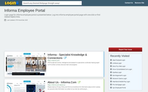 Informa Employee Portal - Loginii.com
