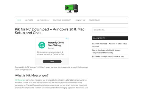 Kik PC Login - Download Kik for PC Windows