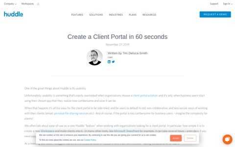 Create a Client Portal in 60 seconds | Huddle
