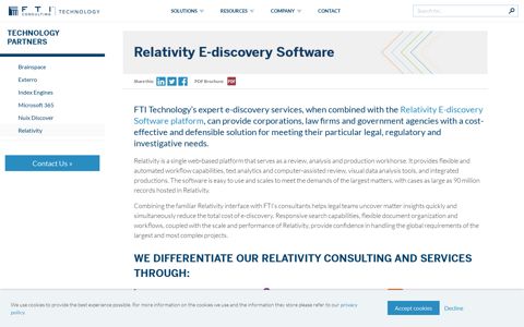 Relativity E-discovery Software - FTI Technology