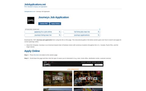 Journeys Job Application - Adobe PDF - Apply Online