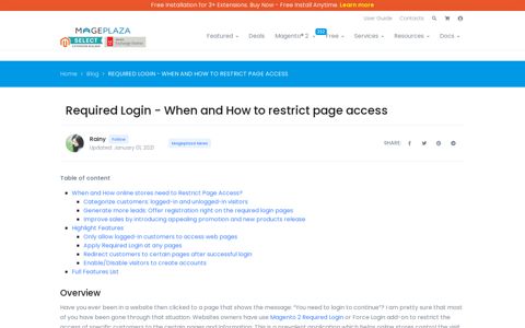 Required Login - When and How to restrict page access ...