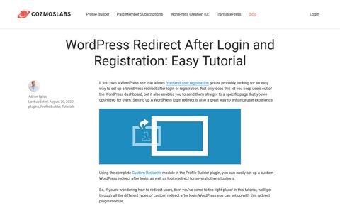 WordPress Redirect After Login and Registration: Easy Tutorial
