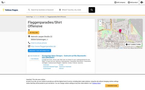 Flaggenparadies/Shirt Offensive Schöningen - Yellowpages.net