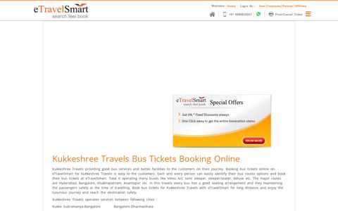 Kukkeshree Travels | Book bus tickets at etravelsmart and get ...