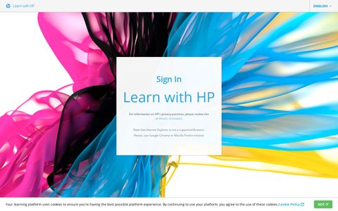 Sign In Learn with HP