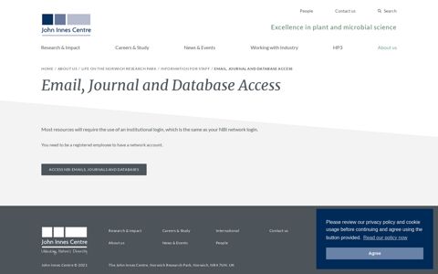 Email, Journal and Database Access | John Innes Centre