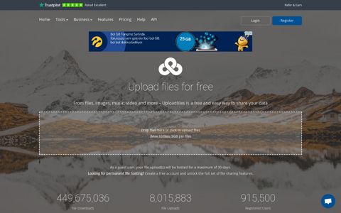 Ufile.io - Upload files for free & share them without registration