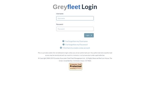 Greyfleet - Log In