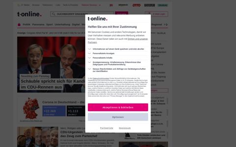 News & E-Mail bei t-online.de | Politik, Sport, Unterhaltung ...