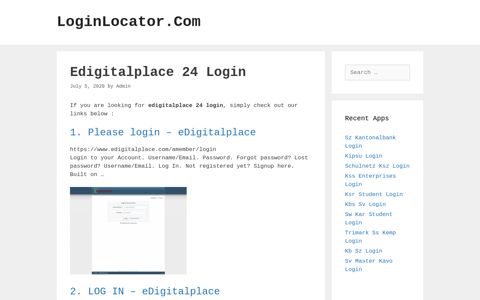 Edigitalplace 24 Login - LoginLocator.Com