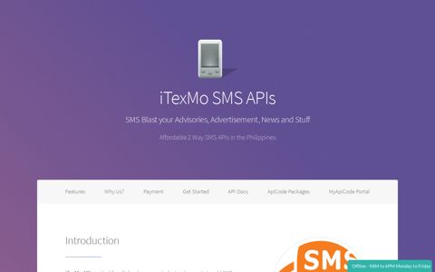 iTexMo SMS - Developer APIs | Sender ID, Shared, Dedicated ...
