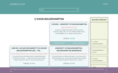 e vision wolverhampton - General Information about Login